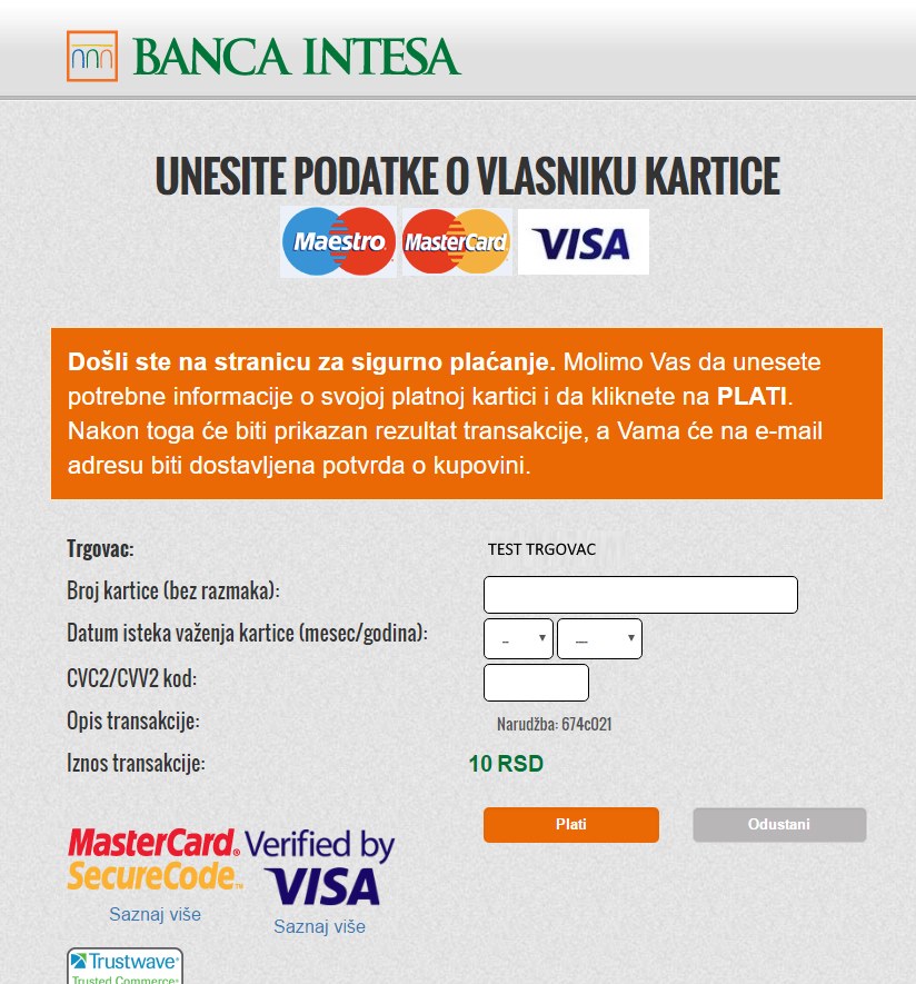 WooCommerce Banca Intesa NestPay Payment Method